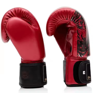 Gant de boxe en cuir blanc sur mesure de haute qualité avec logo de marque client - Product Image 3