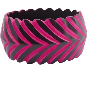 Vintage Unique Quality Plant Pattern Acrylic Resin <b>Bangle</b> <b>Bracelets</b> in Cream Pink Blue Colors Unisex Fashionable Jewelry Woman - Product Image 2