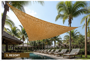 Voile d'ombrage triangulaire naturelle en fibre de coco CoirCanopy pour jardin, patio, extérieur, protection solaire, écologique, tapis paysager pour complexe hôtelier - Product Image 2