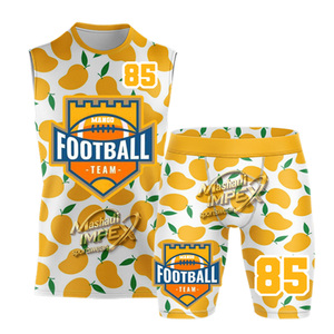 Camiseta Deportiva 7v7 Sublimada Personalizada con Diseño Mango, Malla de Spandex/Poliéster, Transpirable, Azul, Sin Mangas, Absorbe la Humedad, Antibacteriana - Product Image 2