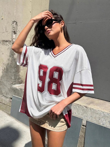 T-shirt d'été pour homme en maille unie à manches courtes, coupe oversize, grande taille, séchage rapide, pour la course et le sport - Product Image 4