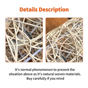 Rectangular <b>Rattan</b> <b>Lantern</b> With Candle Holder For Home Decoration Handmade Eco Friendly - Product Image 4