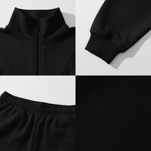 Women's 320 GSM <b>Hoodie</b> Shorts Set Custom Logo <b>Lightweight</b> Warm Two Piece Casual Tracksuit Set for Women - Product Image 5