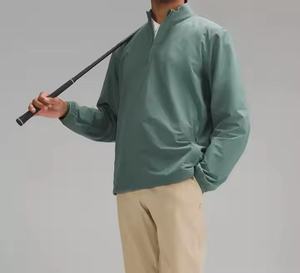 Chaquetas cortavientos impermeables de invierno con cremallera de un cuarto, ligeras, ecológicas, personalizables, para deportes al aire libre, venta al por mayor, gran éxito de ventas - Product Image 1