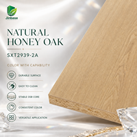 Panneau OSB mélaminé en chêne miel naturel Jinbase 18 mm, 1220x2440 mm, E0, panneau de fibres orientées, pour armoire, meubles, placard, CARB P2