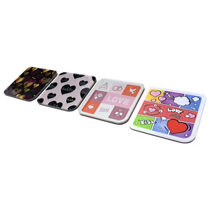 Aimants carrés en acrylique colorés – Autocollants magnétiques pour cadeaux de mariage et décoration de réfrigérateur - Product Image 1