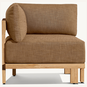 Corner <b>sofa</b> made of teak wood with a simple modern style, equipped with soft foam and comfortable to sit with pillows - Product Image 2