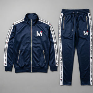 Survêtement pour homme à rayures bleu marine, streetwear, gym, course à pied, USA Europe MALUZA INDUSTRIES - Product Image 1