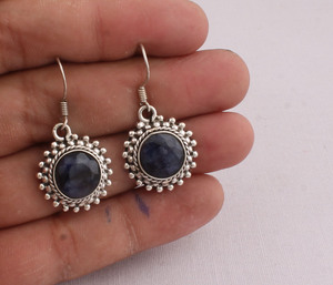 Handcrafted Vintage Black Onyx <b>Earrings</b> Natural Stone <b>Dangle</b> <b>Earring</b> Boho Style 925 <b>Silver</b> Plated Jewelry Wholesaler - Product Image 5
