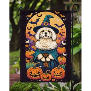 Coton De Tulear Witchy Halloween jardín bandera buzón bandera decorativa patio bandera exterior Patio ilustraciones patio flores camas, Ga - Product Image 3