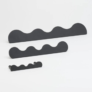 Luxury Brass Wave Shape Cabinet Pulls Handles Black Matt Colour Minimalist Design Durable Furniture Knob Drawer Novelty Style - Product Image 1