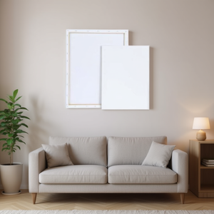 LIENZOS Décoration Moderne pour la Maison Toile encadrée 40x50cm Art Mural Élégant Cadre Peint Blanc 50x40cm Toile 50x40cm pour la Maison - Product Image 3