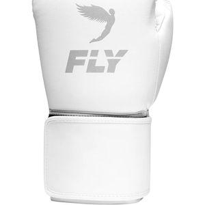 ถุงมือชกมวยหนังวัวแท้สีขาว Fly Boxing Superloop Team - Product Image 4