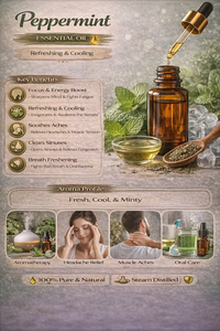 Huile essentielle de menthe poivrée pure et naturelle pour l'aromathérapie, les soins de la peau, les soins capillaires, les massages, l'utilisation en diffuseur, approvisionnement en vrac, exportation - Product Image 3
