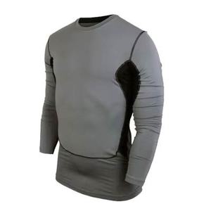 Lo más nuevo Fitness hombres manga larga baloncesto correr deportes camiseta hombres térmica músculo culturismo gimnasio compresión medias camisa - Product Image 2