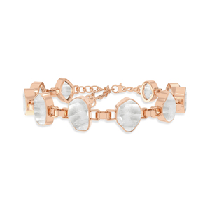 Pulsera de Oro Rosa de 18k con Acabado de Alta Calidad, Diseño de Cadena con Engaste de Bisel, Estilo Cierre de Pez, Piedra Herkimer Negra Natural, Regalo - Product Image 1