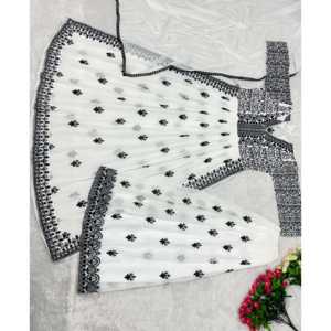 Conjunto de top de corte elegante y traje Plazzo para mujer para fiestas - Product Image 1