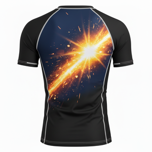 Classic short sleeve rash guard sublimated compression shirt breathable durable seams premium quality MMA BJJ <b>surf</b> training wear - Product Image 2
