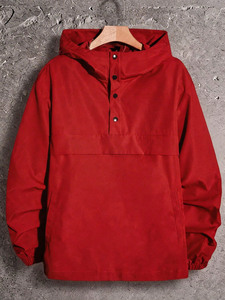 Conjunto Deportivo Ligero Resistente al Agua y al Viento para Hombre, Chaqueta con Capucha y Cierre de Media Cremallera, Corte Regular, Tejido de Poliéster - Product Image 2