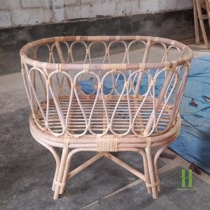 MEILLEUR PRIX Lit bébé en rotin de luxe fait main, berceau en osier écologique pour la décoration de la chambre d'enfant et les soins du nourrisson - Product Image 4