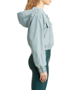 Veste coupe-vent courte en polyester et nylon pour femme, taille plus, respirante, à capuche, pour l'été - Product Image 5