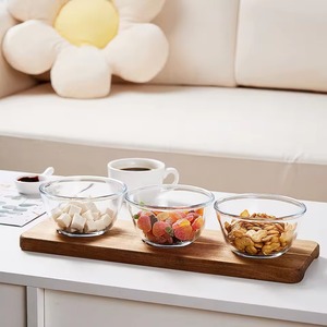Bol à salade en verre transparent, résistant à la chaleur, compatible micro-ondes, pour la cuisine et la salle à manger - Product Image 5