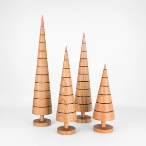 Décoration murale en bois pour arbre de Noël - Moderne, écologique, taille personnalisable pour bureau, appartement, maison, réception - Product Image 2