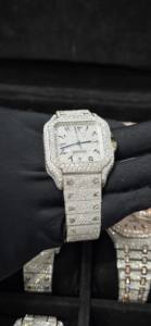 Montre mécanique de luxe en acier inoxydable, testée au diamant, style Hip Hop, entièrement sertie de moissanite VVS, avec mouvement automatique - Product Image 4