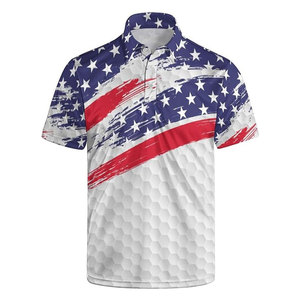Camisas de golf para hombre de manga corta con estampado de caballos, camisa divertida informal con cuello, de secado rápido y que absorbe la humedad - Product Image 3