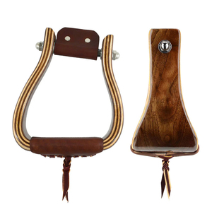 Estribos de Madera Hechos a Mano, Reposapiés Ecuestres de Madera Natural para Silla de Montar y Equipo de Caballo - Product Image 3