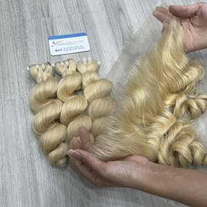 Cheveux naturels vietnamiens de qualité supérieure 613, ondulés, double épaisseur, pointes épaisses, qualité 12A - Product Image 5