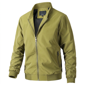Chaqueta Bomber de Invierno para Hombre, Última Tendencia, Fabricada en Lona/Nailon/Poliéster, Cuello Alto, Logotipo Frontal, Ecológica y Ligera - Product Image 1