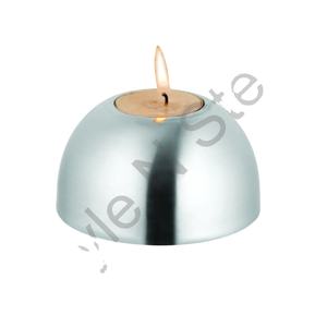 Lampe à thé Aura 9 cm en acier inoxydable pièce centrale photophore bougeoir en métal pour la décoration intérieure au prix de gros - Product Image 1