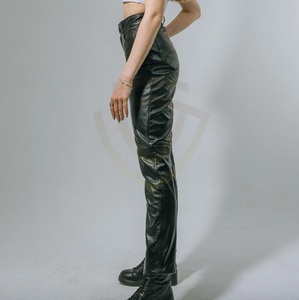 Pantalones de Cuero Casuales para Mujer en Venta al por Mayor, Pantalones de Cuero de Alta Calidad y Estilo Moderno para Mujer - Product Image 5