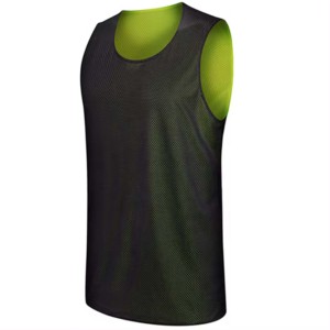 Unisex Black Mesh Sleeveless Vest Set Elastic Waist Shorts Breathable Moisture-Wicking Anti-Bacterial Athletic Wear for Adults - Product Image 4