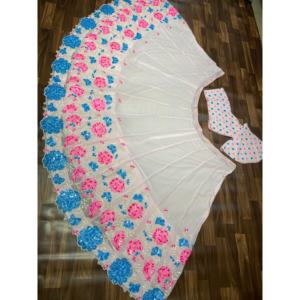 Hermoso trabajo de bordado de varios hilos Lehenga Choli Party Wear Tamaño 2XL - Product Image 6