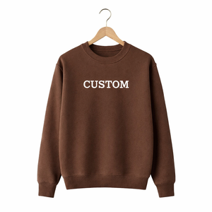 OEM Men's Crew Neck Sweatshirt Custom Design Cotton <b>Fleece</b> Pullover Plain Sweatshirt for Bulk Clothing Business - Product Image 2
