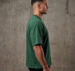 T-shirt à manches courtes brodé effet vieilli pour homme – Style décontracté streetwear - Product Image 3