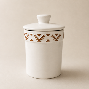<b>Decorative</b> Pattern Storage Canister With Airtight Lid Smooth Finish Space Saving Stackable Design Stylish <b>Kitchen</b> Organizer - Product Image 1