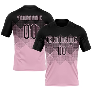 Wholsale Direct Industry Best Selling Custom <b>Light</b> Pink Black Geometric Shape Sublimation Volleyball Uniform Jersey - Product Image 1