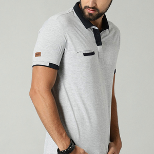 Camiseta de Golf para Hombre de Alta Calidad, 100% Algodón, Bajo Costo, Transpirable, con Diseño de Bolsillo Estampado y Colores Personalizables - Product Image 5