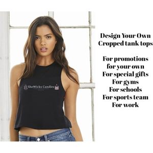 Débardeurs courts à dos nageur personnalisés pour femmes, impression personnalisée, 6682, créez votre propre débardeur à coutures encre - Product Image 4