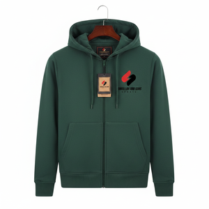 Sweat à capuche zippé en polaire pour homme, personnalisable, chaud, décontracté, vêtements de sport, fournisseur en gros, OEM, en vrac - Product Image 6