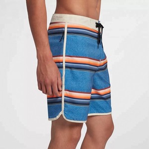 Pantalones Cortos Deportivos Sublimados con Rayas Laterales a Cuadros Azul Marino para Hombre, Cintura Media, Cordón Ajustable, Secado Rápido, Transpirables, Casuales, de Poliéster - Product Image 6