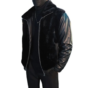 Nouvelle saison d'hiver, vestes en cuir pour hommes, style streetwear, personnalisées, 100% cuir de vache véritable, toile de haute qualité, service OEM - Product Image 6