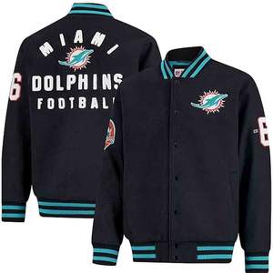 Chaqueta Clásica Estilo Varsity - Unisex, Miami Dolphins, Color del Equipo - Product Image 3