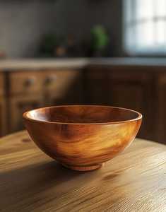 Juego de Tazones para Servir de Madera Natural Hechos a Mano de Alta Calidad, Estilo Japandi Ecológico, Tazones para Ensalada de Nogal Tallados y Altamente Personalizados - Product Image 3