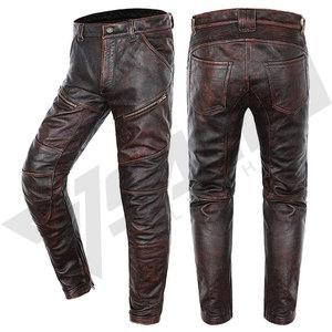 Pantalones de Invierno Casuales de Cuero Real Personalizados para Hombre, Pantalones Largos de Piel de Oveja y Cuero PU, Totalmente Personalizables - Product Image 4