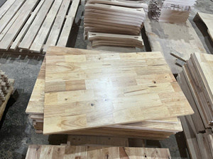Luxury Natural Rubberwood <b>Table</b> Top Solid Wood Board Custom Dimensions for Dining and Workspace - Product Image 4