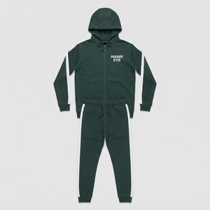 Sudadera con Capucha Deportiva Hawk Eye para Hombre, Corte Ajustado, Forro Polar de 300g, Invierno, Conjunto Deportivo con Botones, Transpirable - Product Image 6